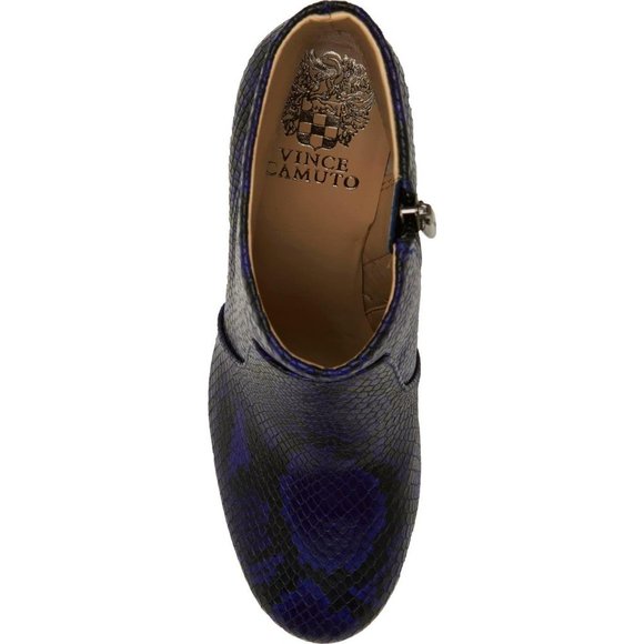 🆕 VINCE CAMUTO Sanstan Ankle Bootie Snake Blue 6 - Picture 4 of 12
